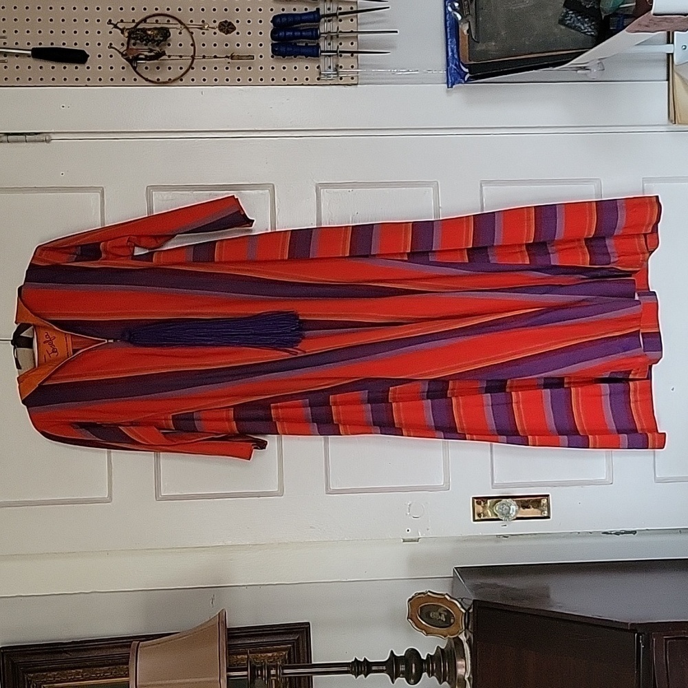 Rare Vintage JOSEFA 'Mother of Mexican Fashion' Handwoven Hooded Tassel Caftan